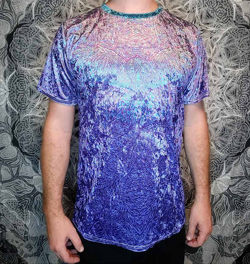 Purple Night Owl Crushed Velvet T-Shirt