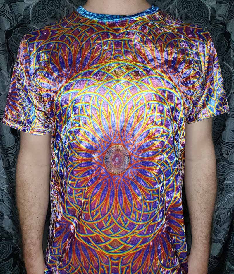 Rainbow Torus Crushed Velvet T-Shirt