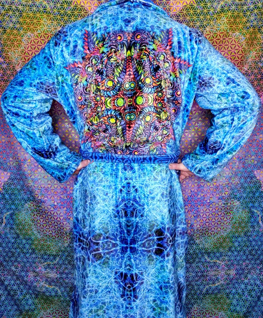Neptune Nebula Plush Fleece Robe