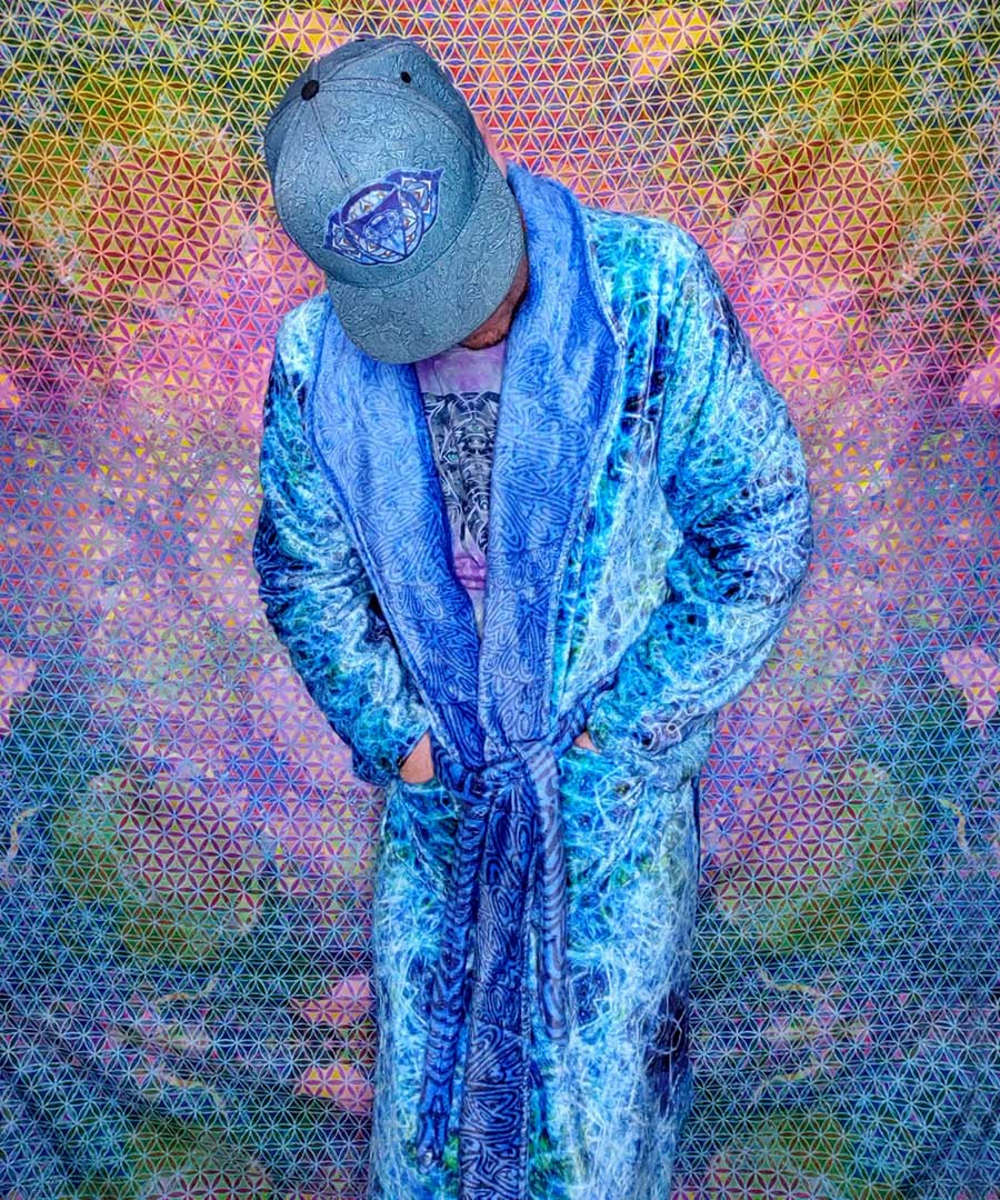 Neptune Nebula Plush Fleece Robe