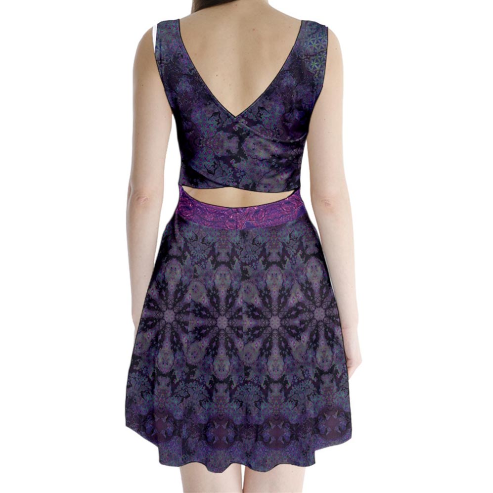 Sri Yantra Split Back Mini Dress