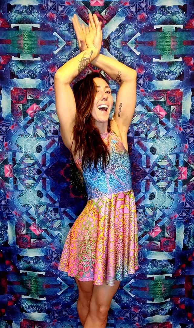 Rainbow Elephant Sleeveless Dress