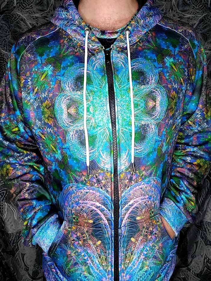 Scarab Mandala Zip Up Hoodie