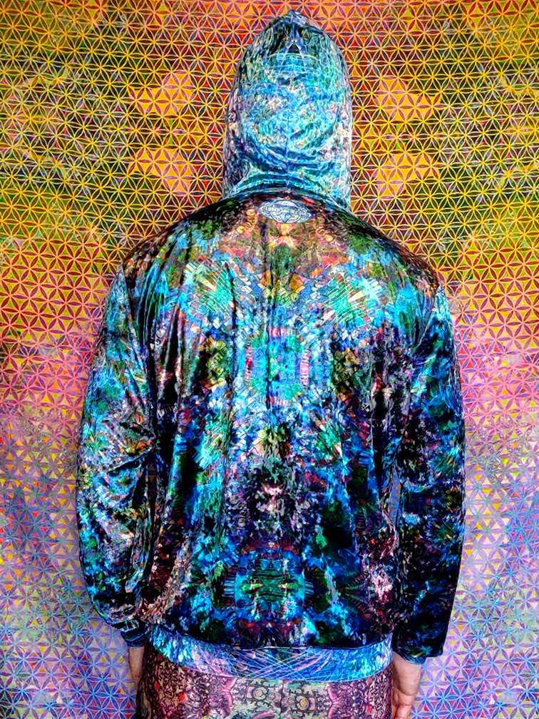 Scarab Mandala Crushed Velvet Hoodie