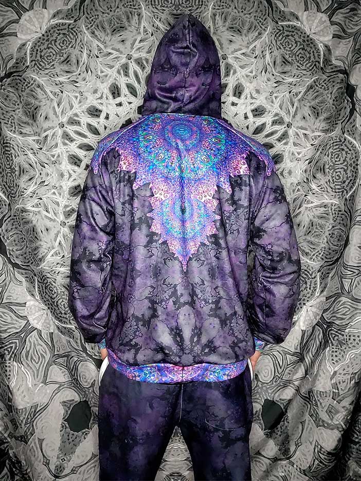 Sea Flower Drop Zip Up Hoodie