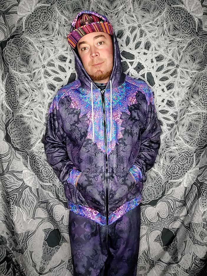 Sea Flower Drop Zip Up Hoodie