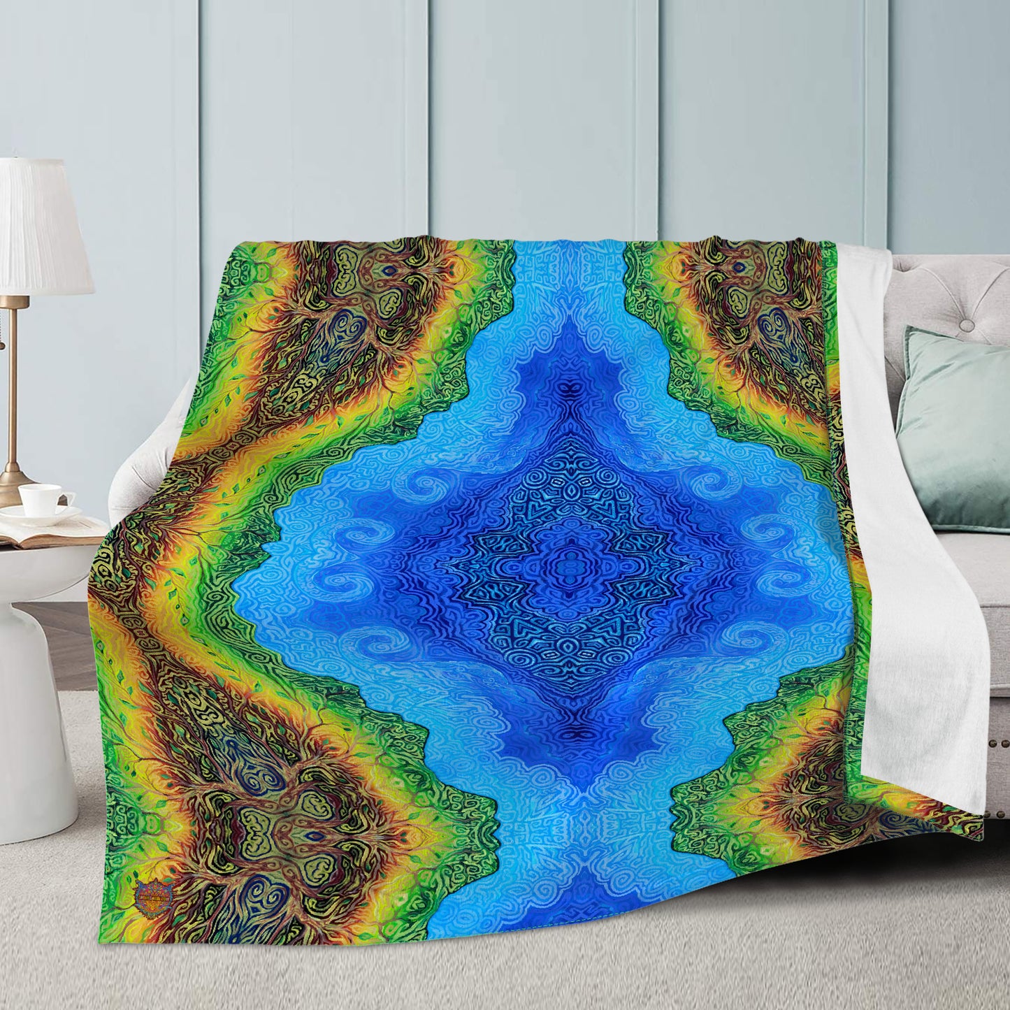 Elephant Paisley Micro Fleece Blanket