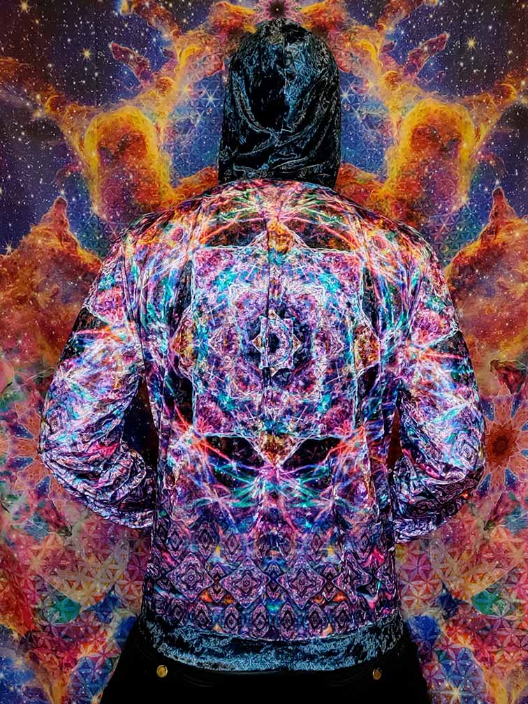 Through the Veil Mandala Crushed Velvet Hoodie