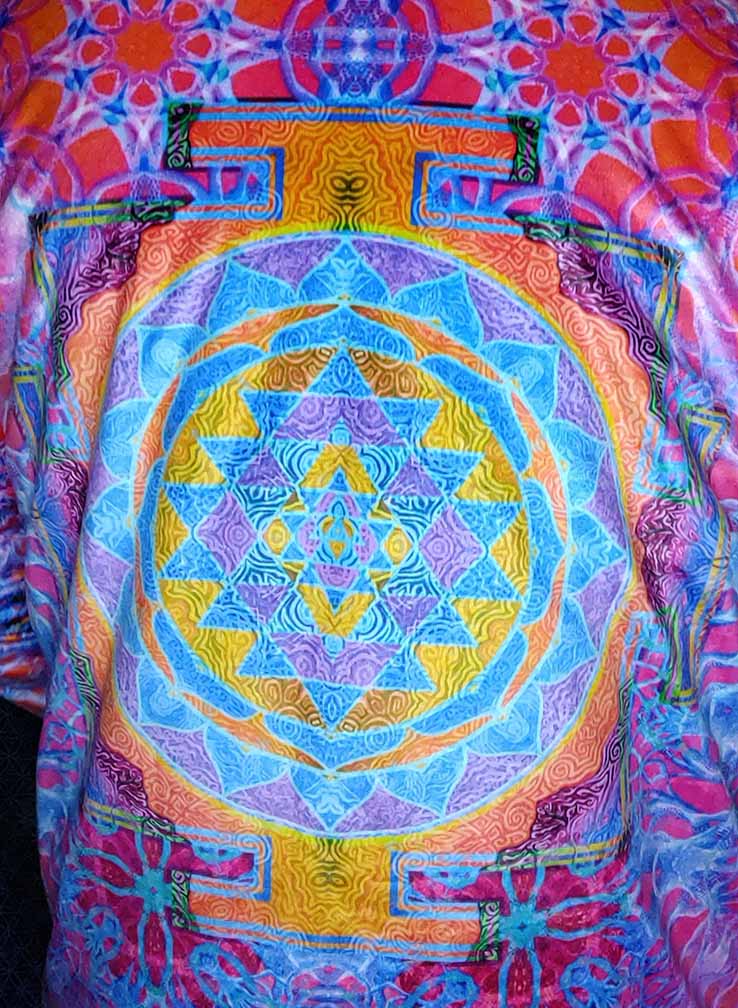 Psychedelic Sri Yantra Festival Cloak