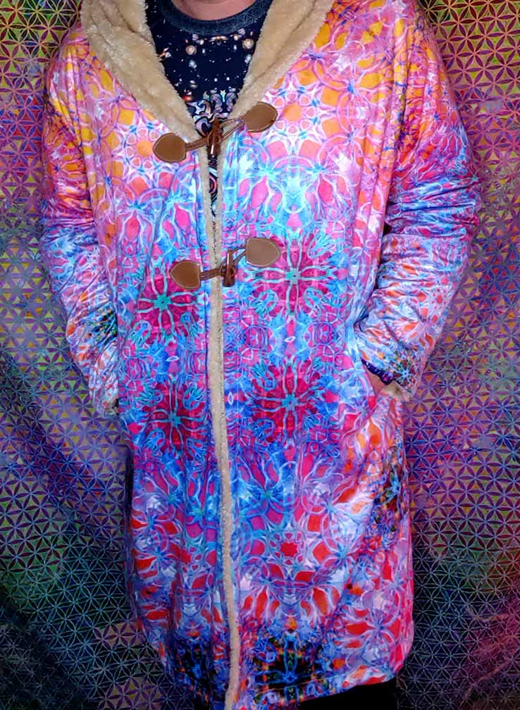 Psychedelic Sri Yantra Festival Cloak