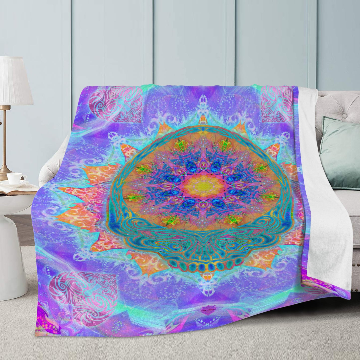 Sea Flower Stealie Micro Fleece Blanket