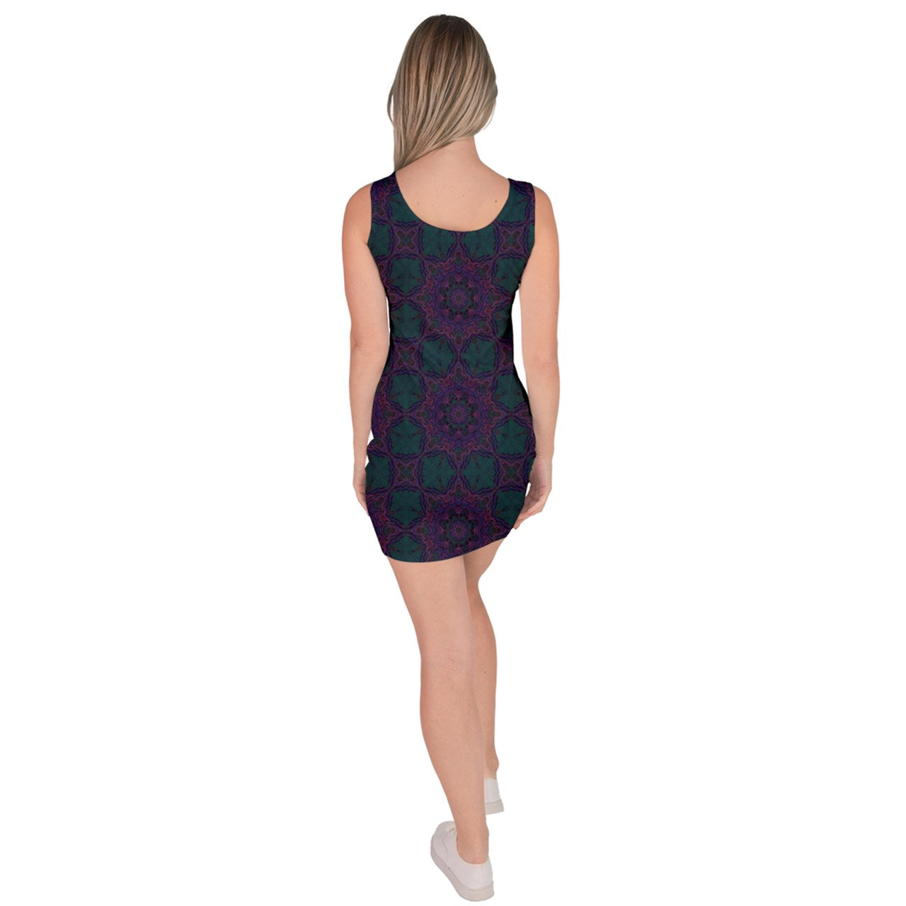 Purple Veil Mandala Bodycon Dress