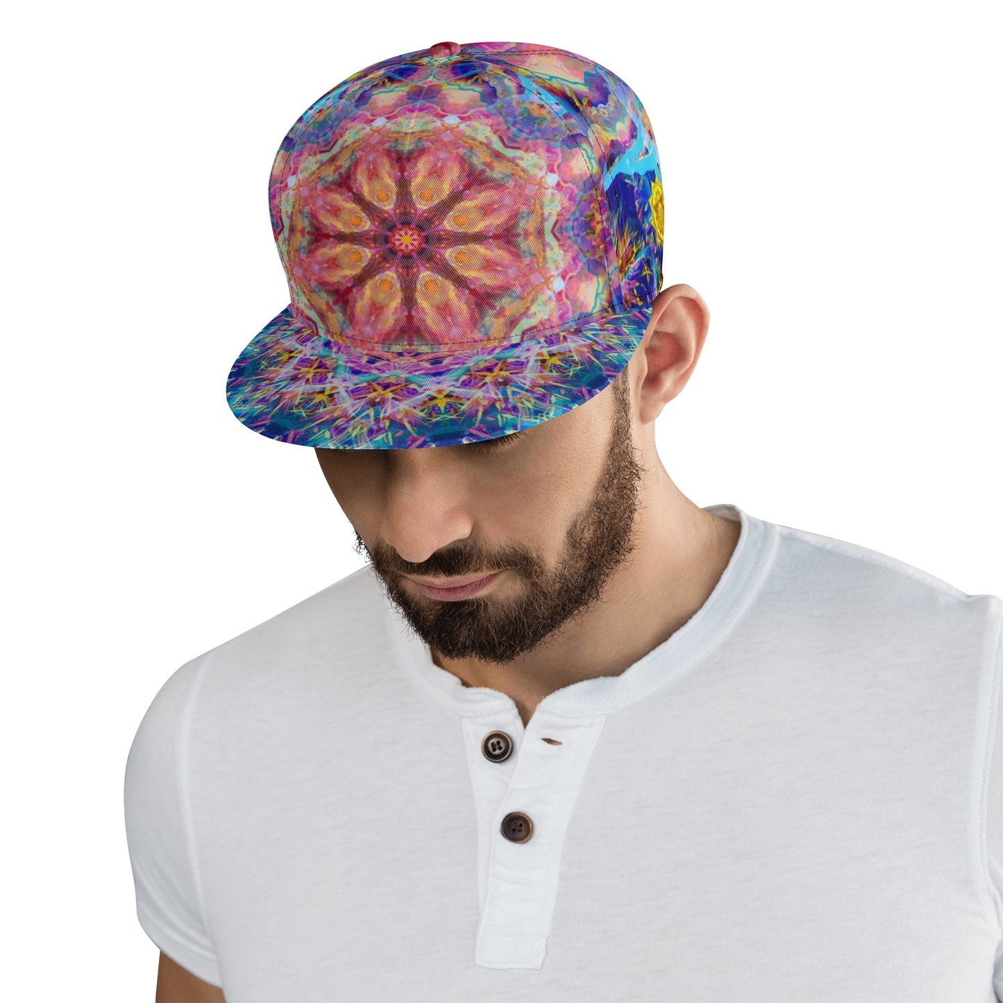 Painted Mandala Snapback Hat