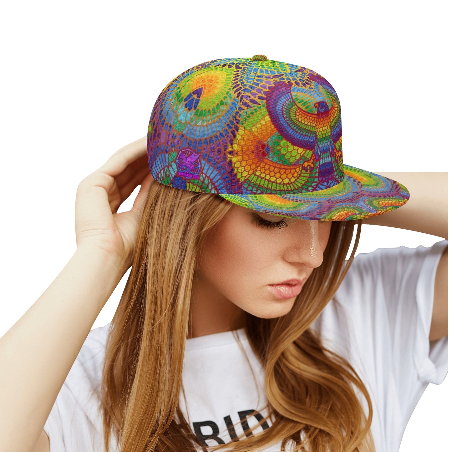 Rainbow Eagle of Horus Snapback Hat