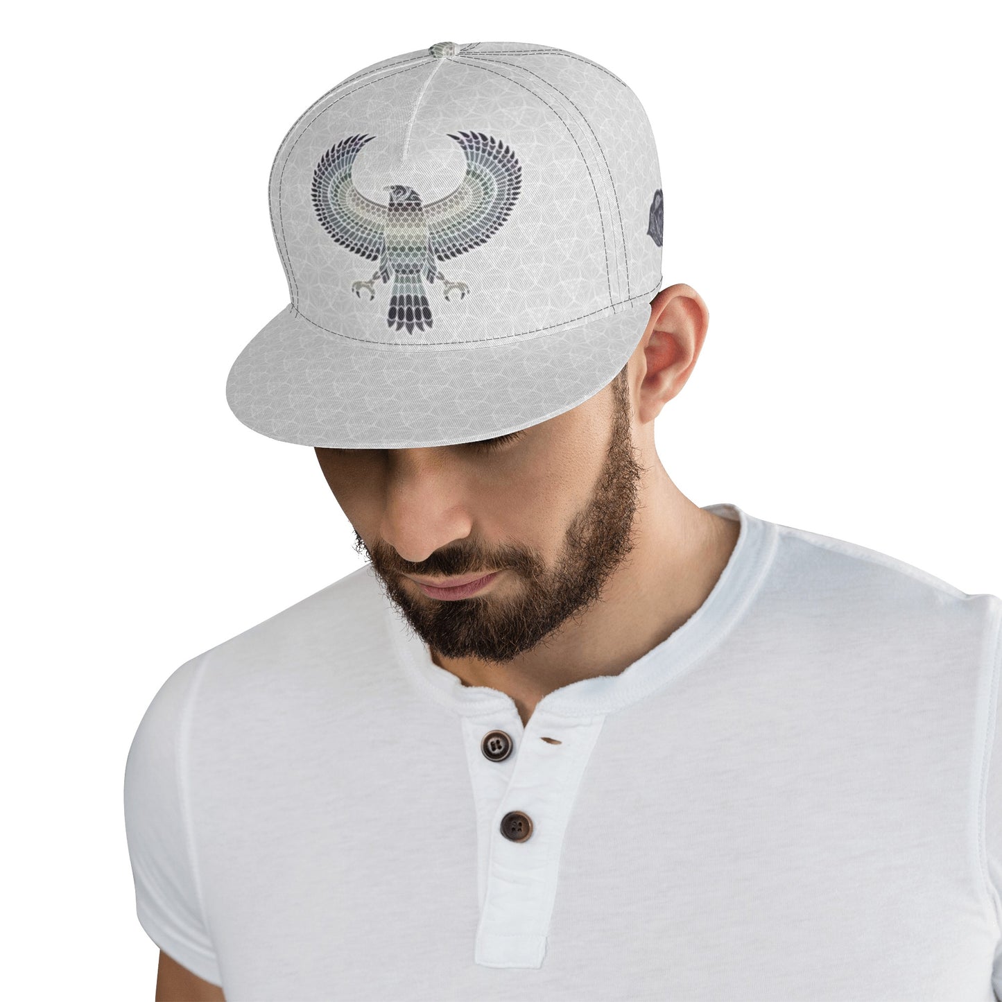 Grey Eagle of Horus Snapback Hat