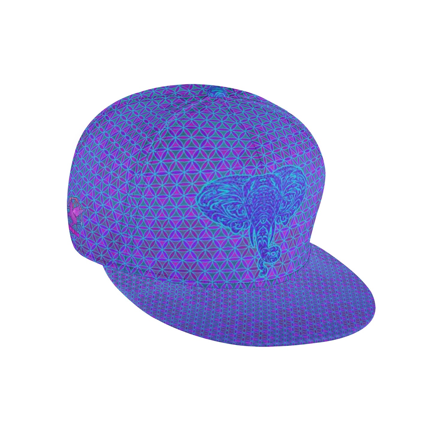 Elephant Flower of Life Snapback Hat