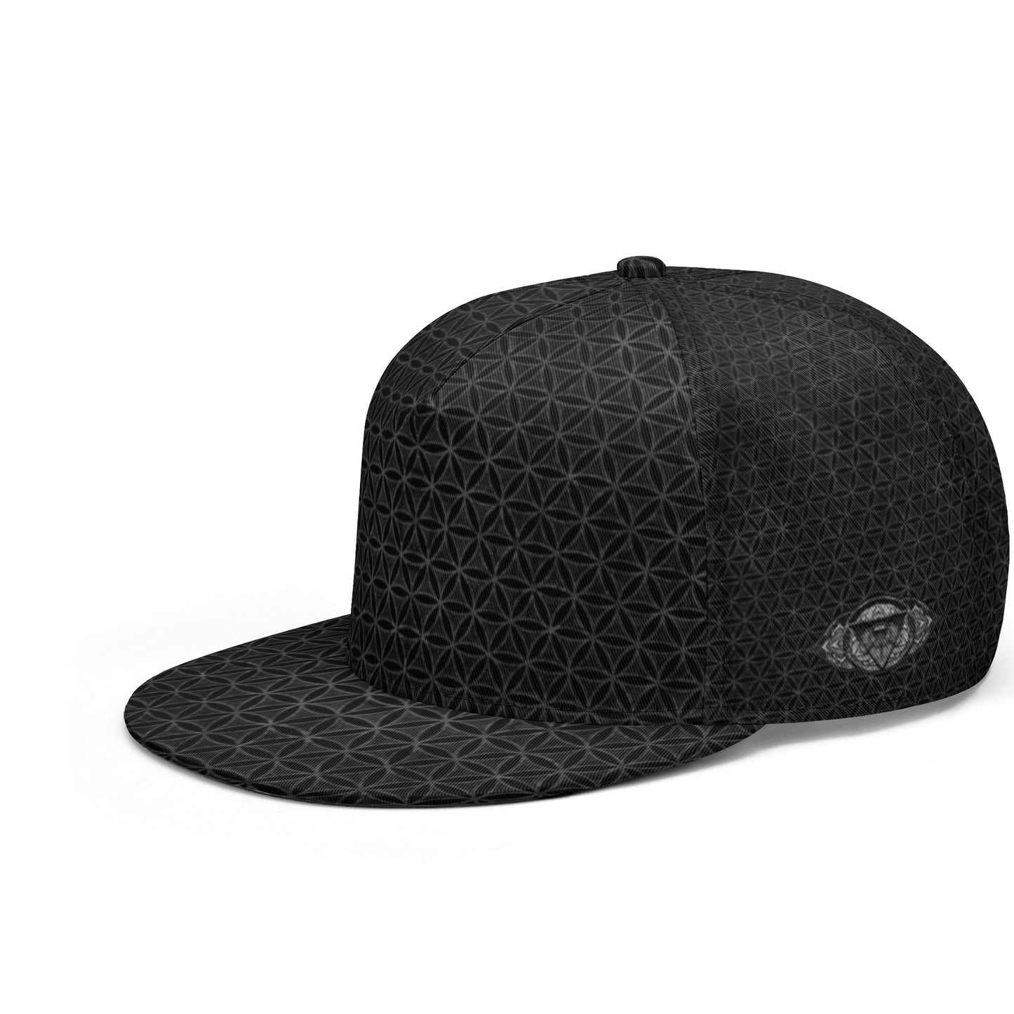 Black Flower of Life Snapback Hat
