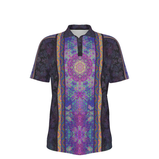 Flower of Life Stretch Polo Golf Shirt