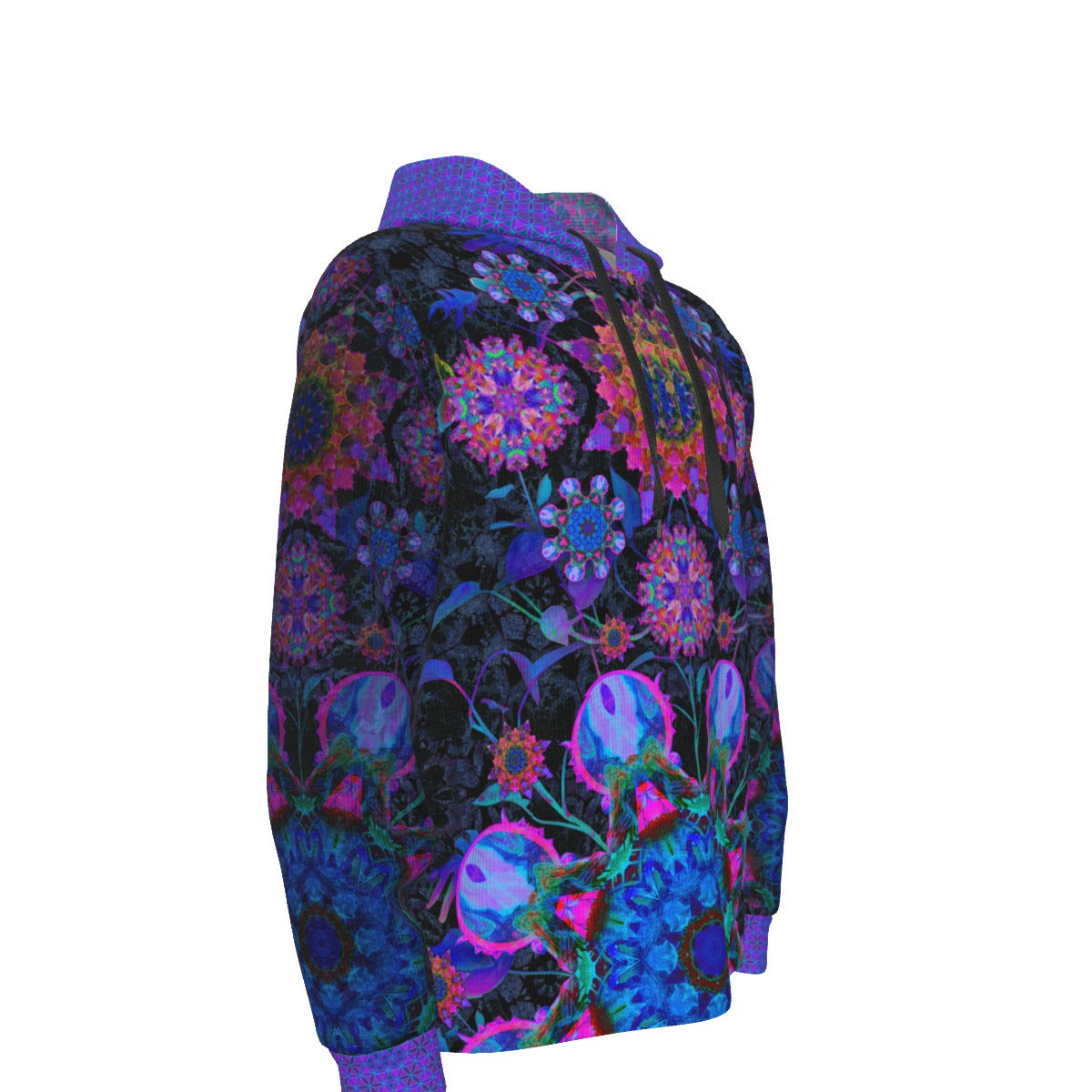 Cosmic Flower Jungle Plush Hoodie Tracksuit Top