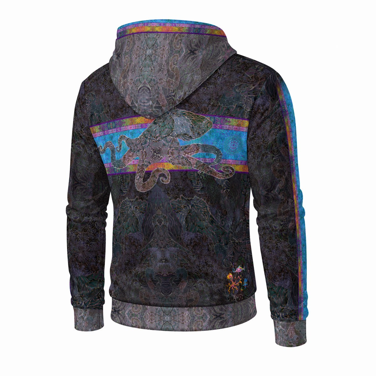 Nocturnal Octopus Crushed Velvet Zip Hoodie