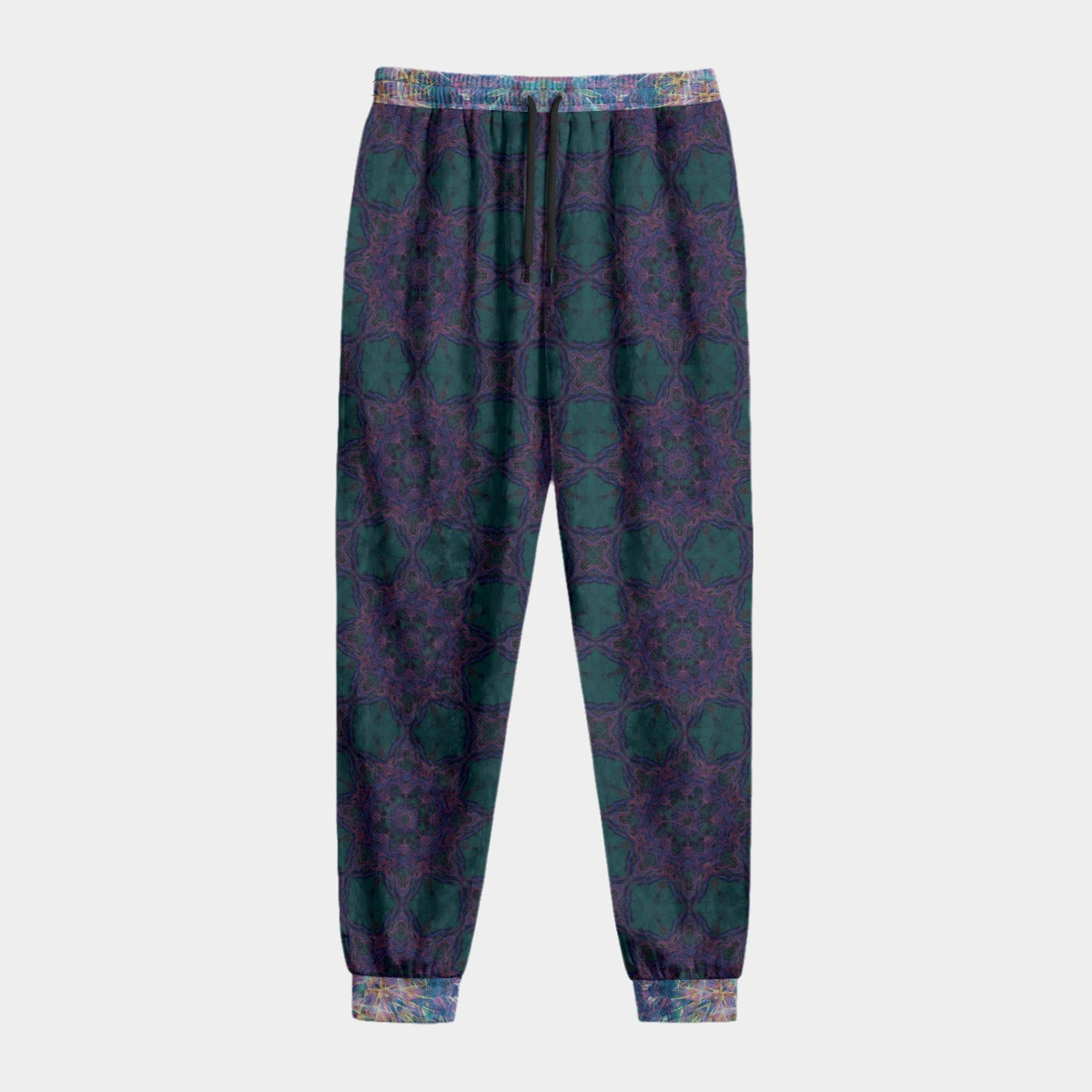 Purple Platonic Solids Crushed Velvet Jogger Pants