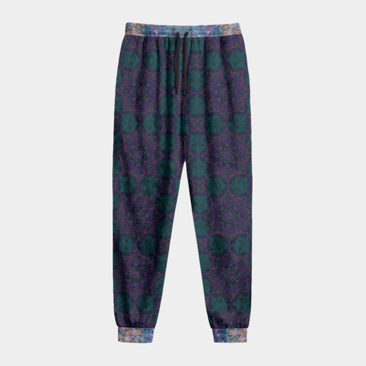 Purple Platonic Solids Crushed Velvet Jogger Pants