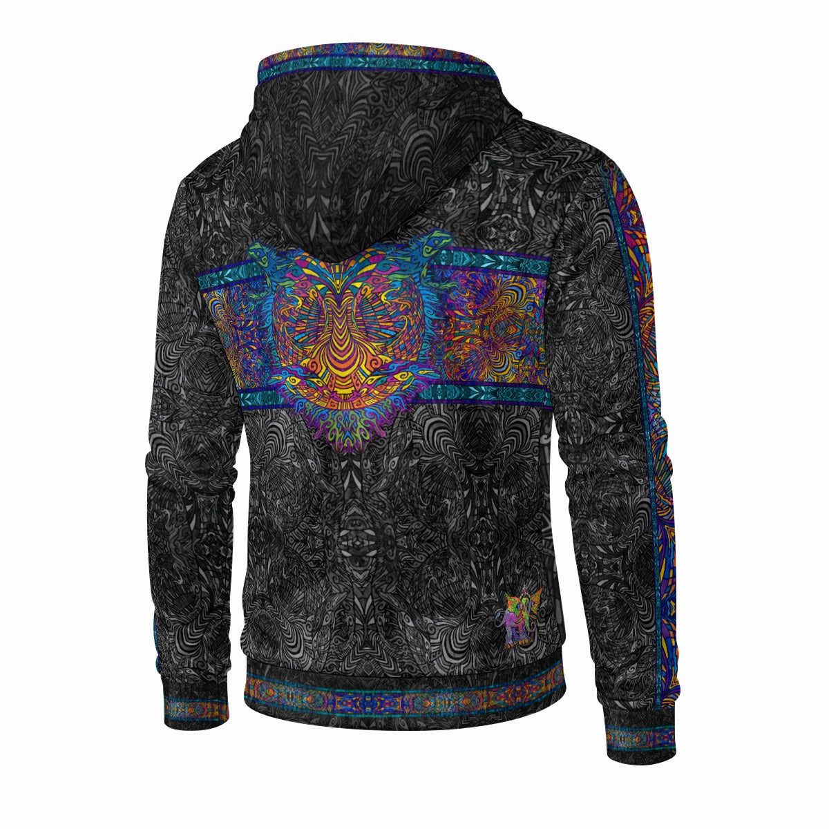 Torus Energy Field Crushed Velvet Zip Hoodie
