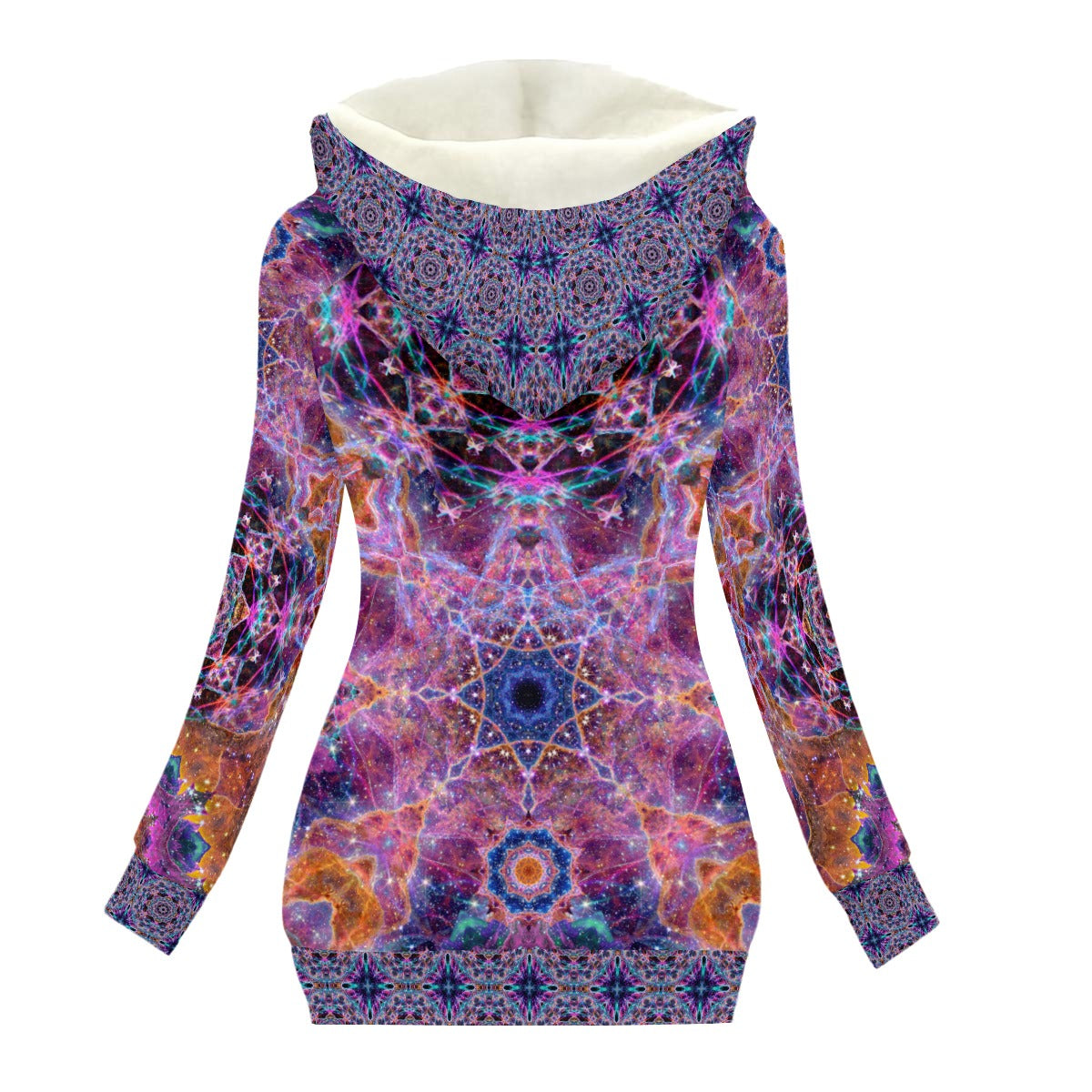 Beyond the Veil Nebula Women's Hooded Jacket with Fleece Lining