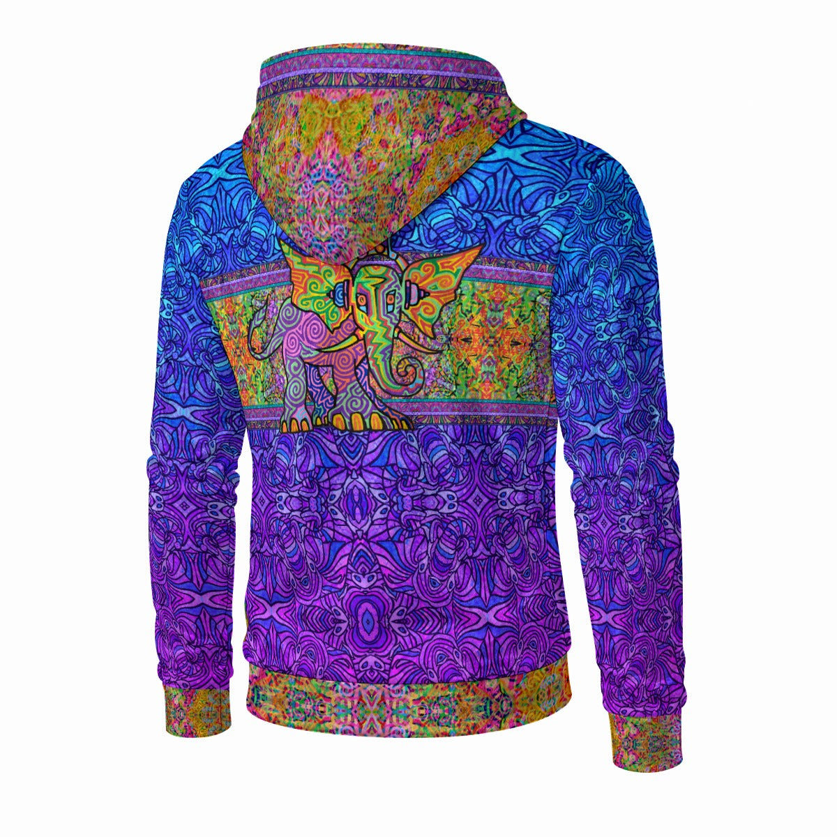 Elephant Symphony Crushed Velvet Zip Hoodie