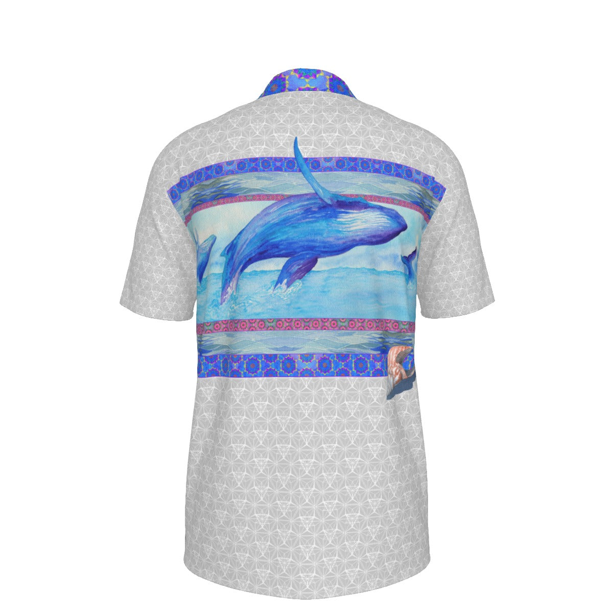 Dolphins and Whales Stretch Polo Golf Shirt