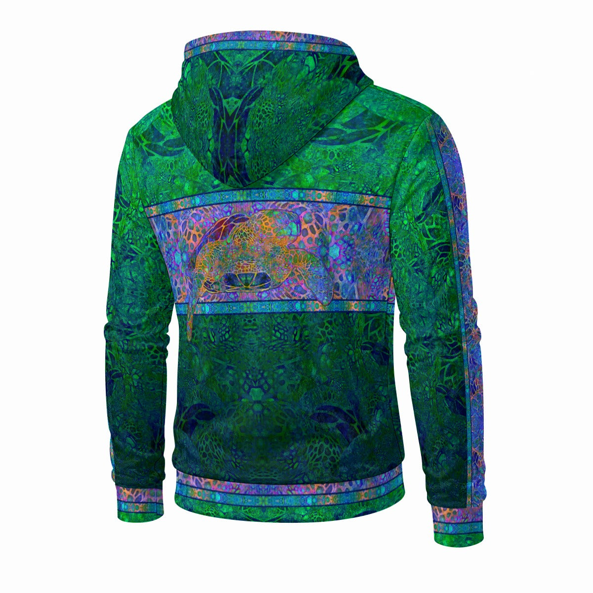 Sea Turtle Longevity Crushed Velvet Zip Hoodie