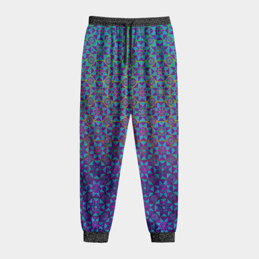 Tesseract Hypercube Crushed Velvet Jogger Pants