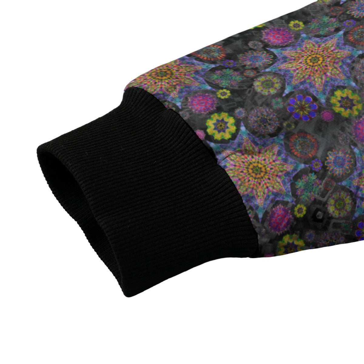 Star Mandala Effects Bomber Jacket w/ Sherpa Lining