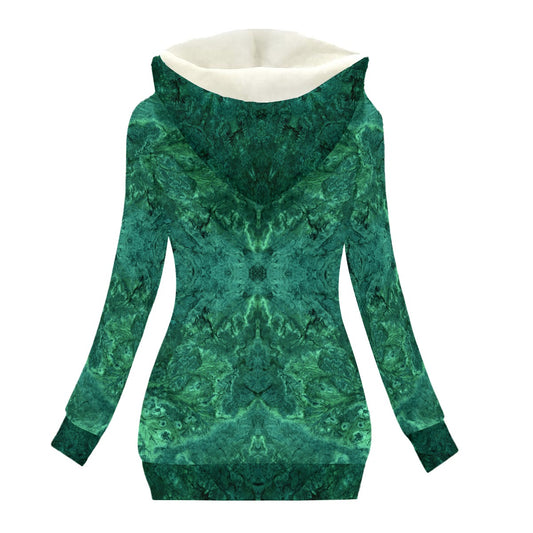 Emerald Lava Women's Hooded Jacket with Fleece Lining