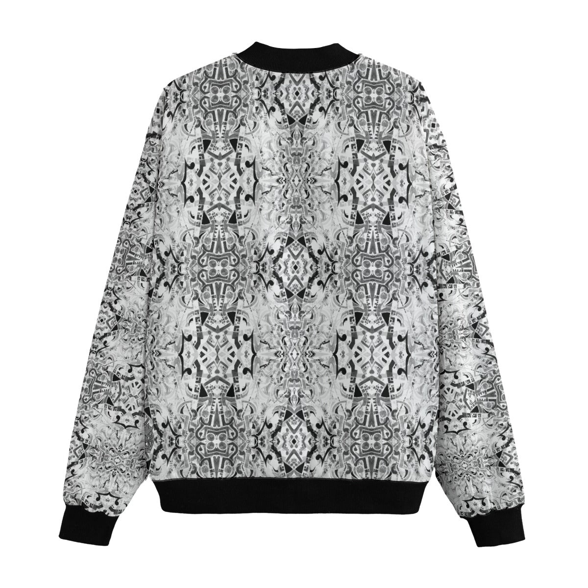 Musical Mandalas Bomber Jacket w/ Sherpa Lining