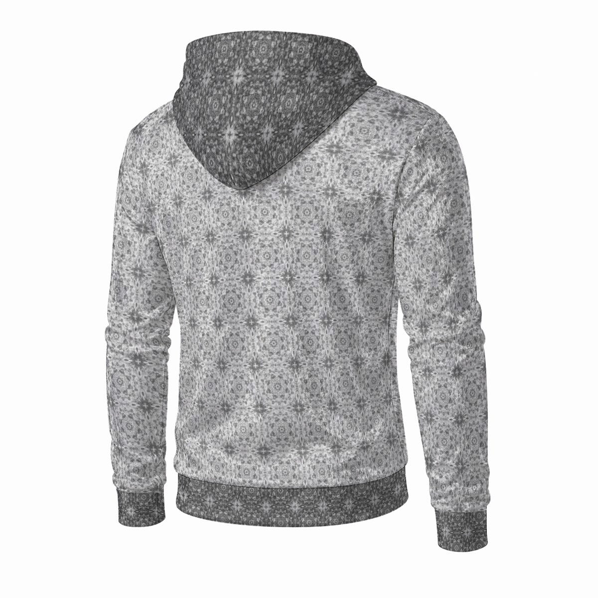 Silver Star Dust Crushed Velvet Zip Hoodie