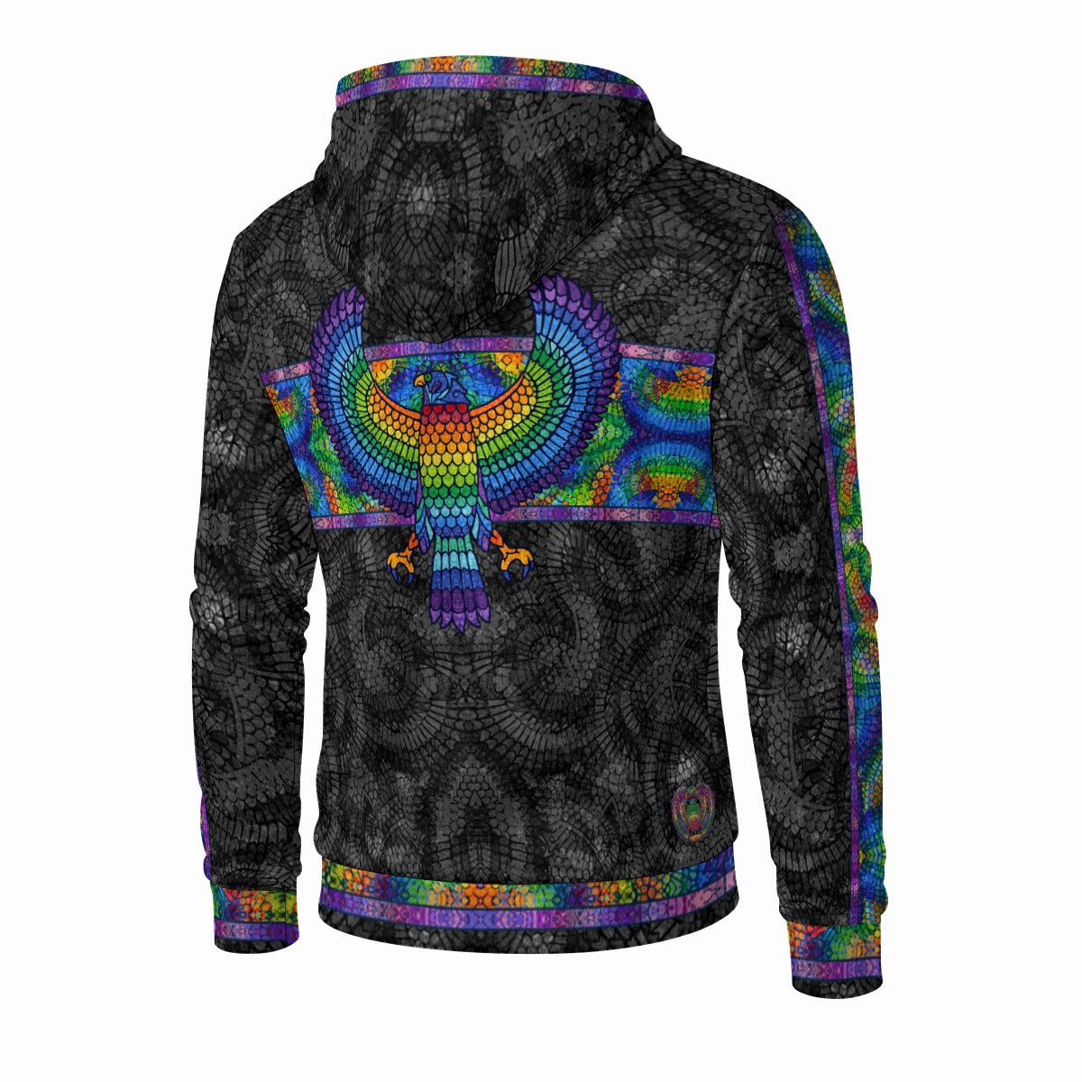 Falcon of Horus Crushed Velvet Zip Hoodie