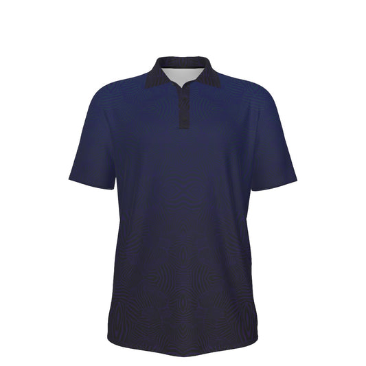 Zebra Blues Pattern Stretch Polo Golf Shirt