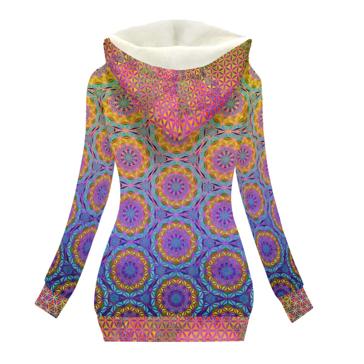 Birth of a Flower Women's Hooded Jacket with Fleece Lining