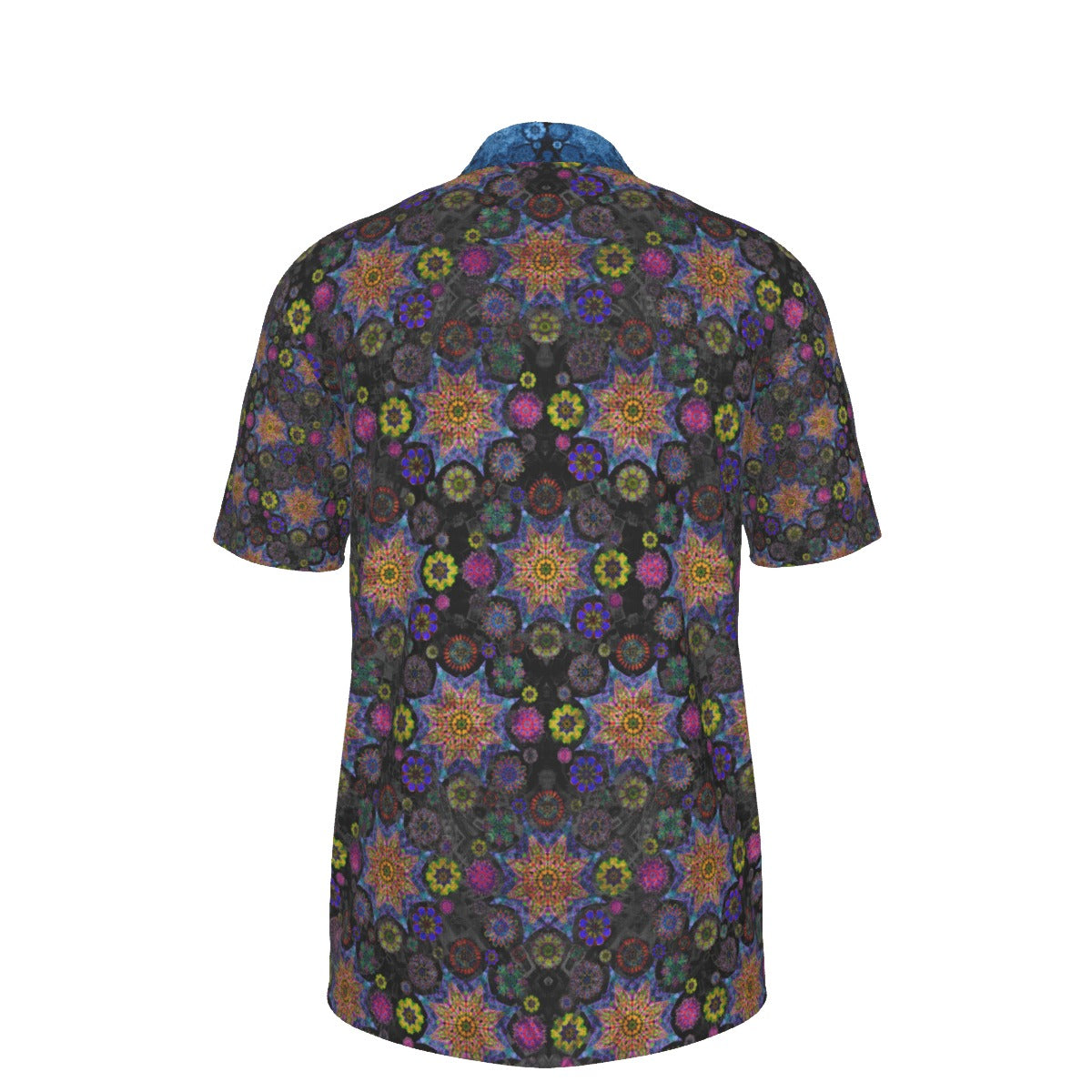 Star Mandala Effects Stretch Polo Golf Shirt