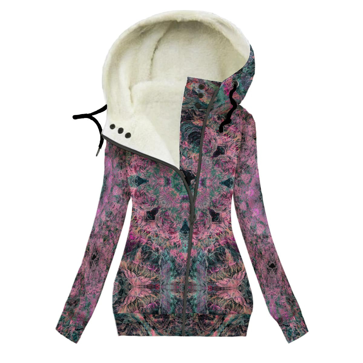 Pink Expanse Women's Hooded Jacket with Fleece Lining