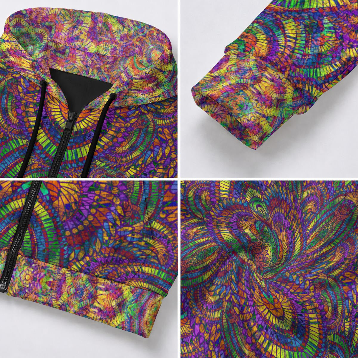 Eternal Scarab Crushed Velvet Zip Hoodie