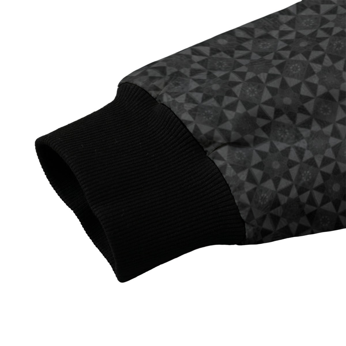 Black Tesseract Bomber Jacket w/ Sherpa Lining