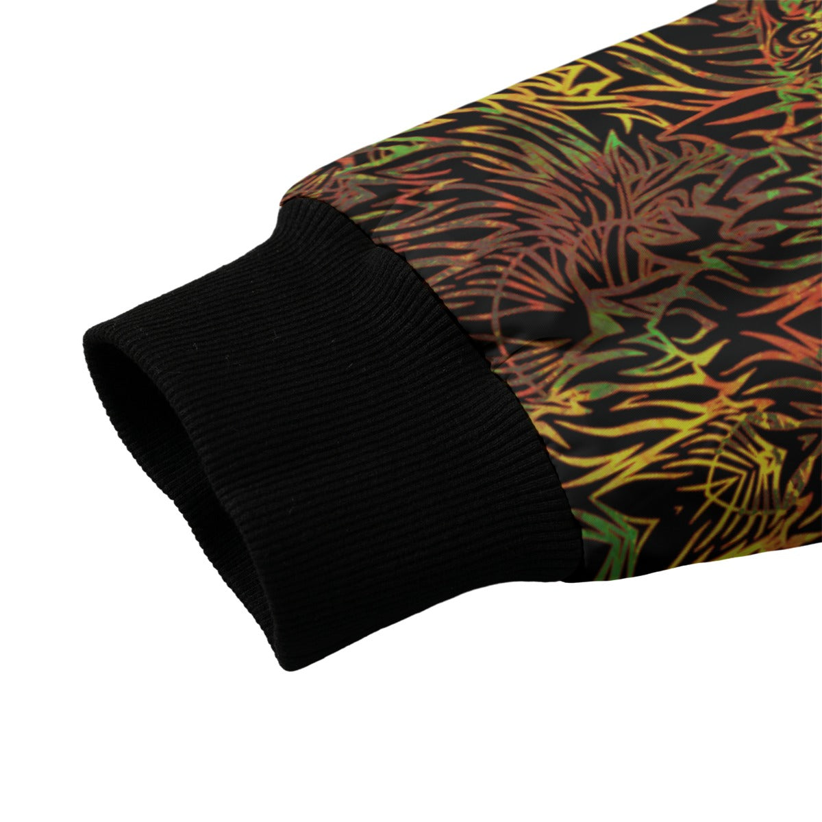 Jungle Rasta Lion Bomber Jacket w/ Sherpa Lining