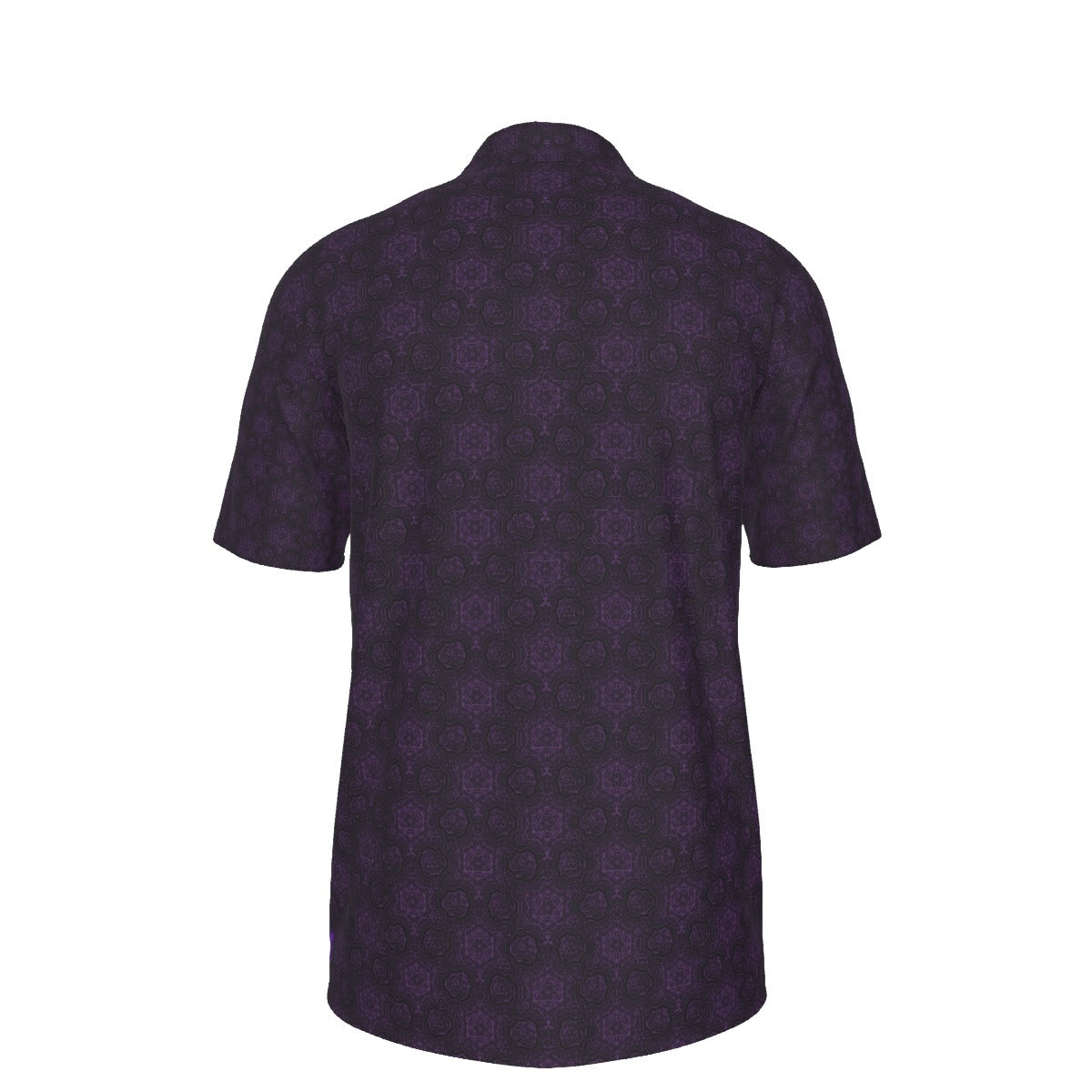 Metatron's Cube Purple Stretch Polo Golf Shirt