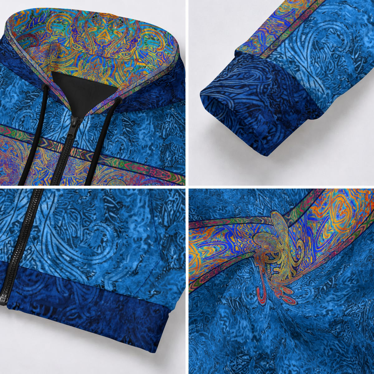 Jellyfish Intuition Crushed Velvet Zip Hoodie