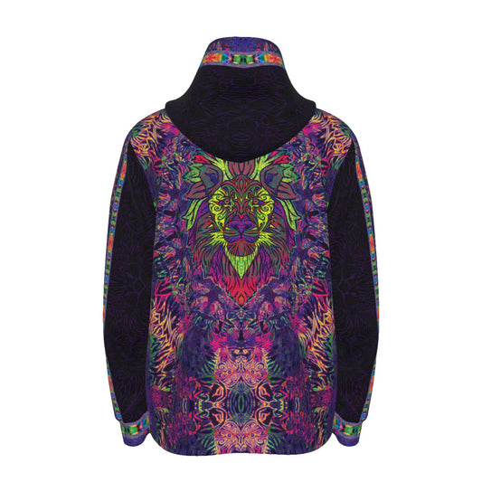 Lion Mandala Plush Hoodie Tracksuit Top