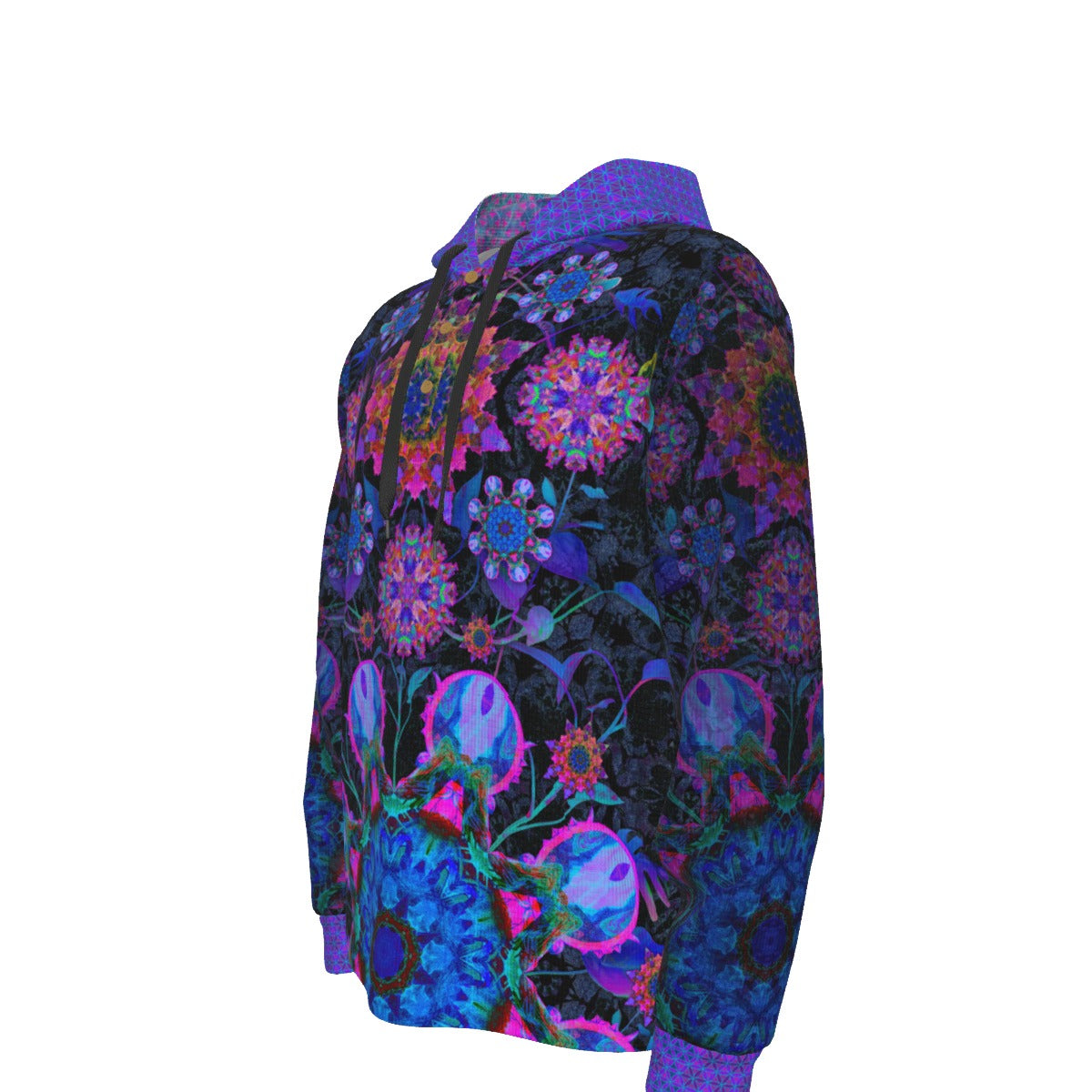 Cosmic Flower Jungle Plush Hoodie Tracksuit Top