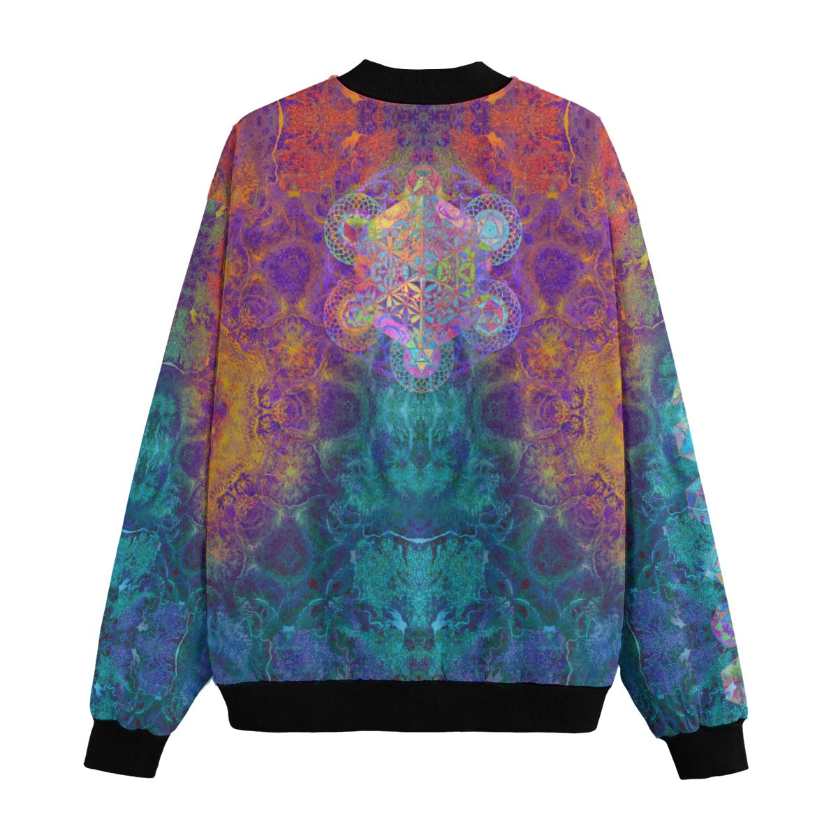 Platonic Solids Bomber Jacket w/ Sherpa Lining