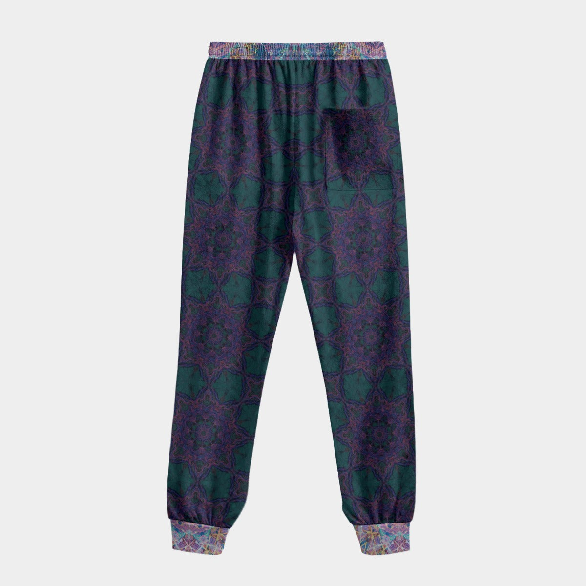 Purple Platonic Solids Crushed Velvet Jogger Pants